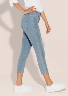 Schlanke 7/8-Jeans mit Glanz-Effekt thumbnail 5