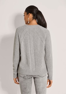 V-Pullover mit Kaschmir und Seide thumbnail 4