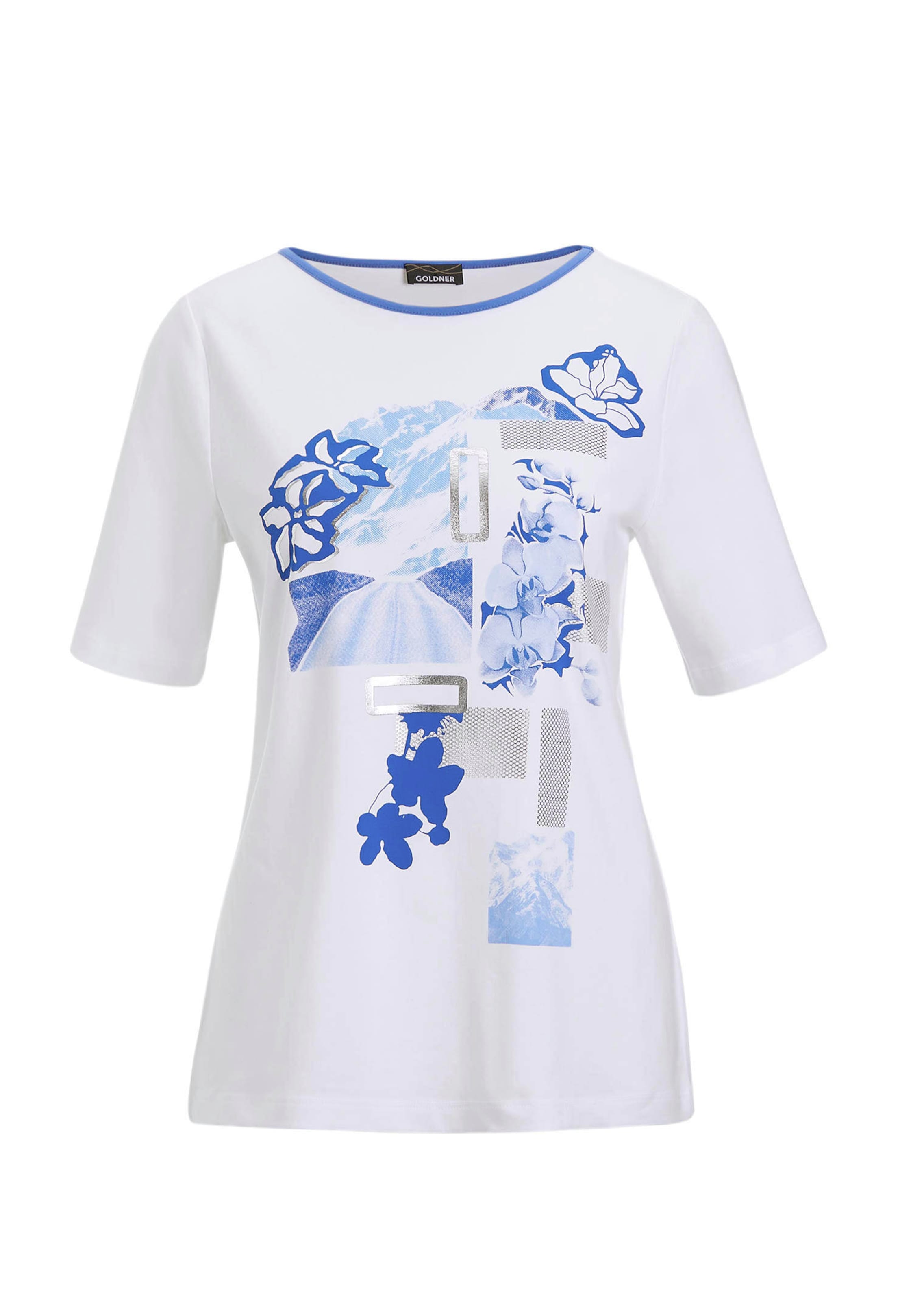 Printshirt mit Glanzdetails