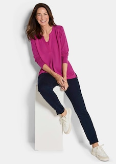 Blusenshirt mit Chiffon-Einsatz thumbnail 4