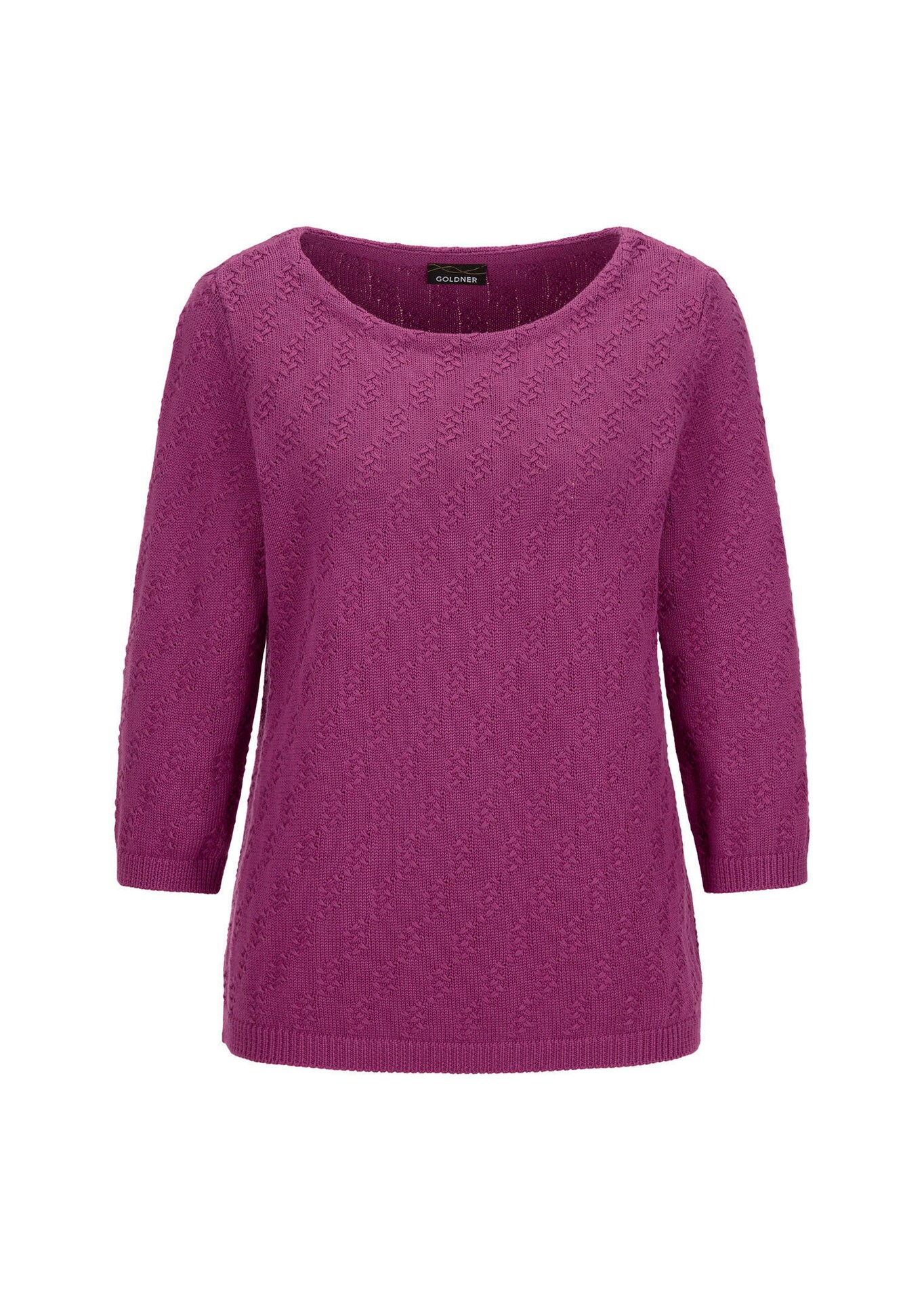 Katoenen pullover met 3/4-mouwen