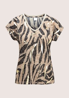 Shirt met animalprint en V-hals thumbnail 7