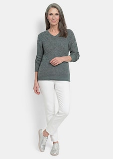 Strickpullover mit nahtlosem V-Ausschnitt thumbnail 2