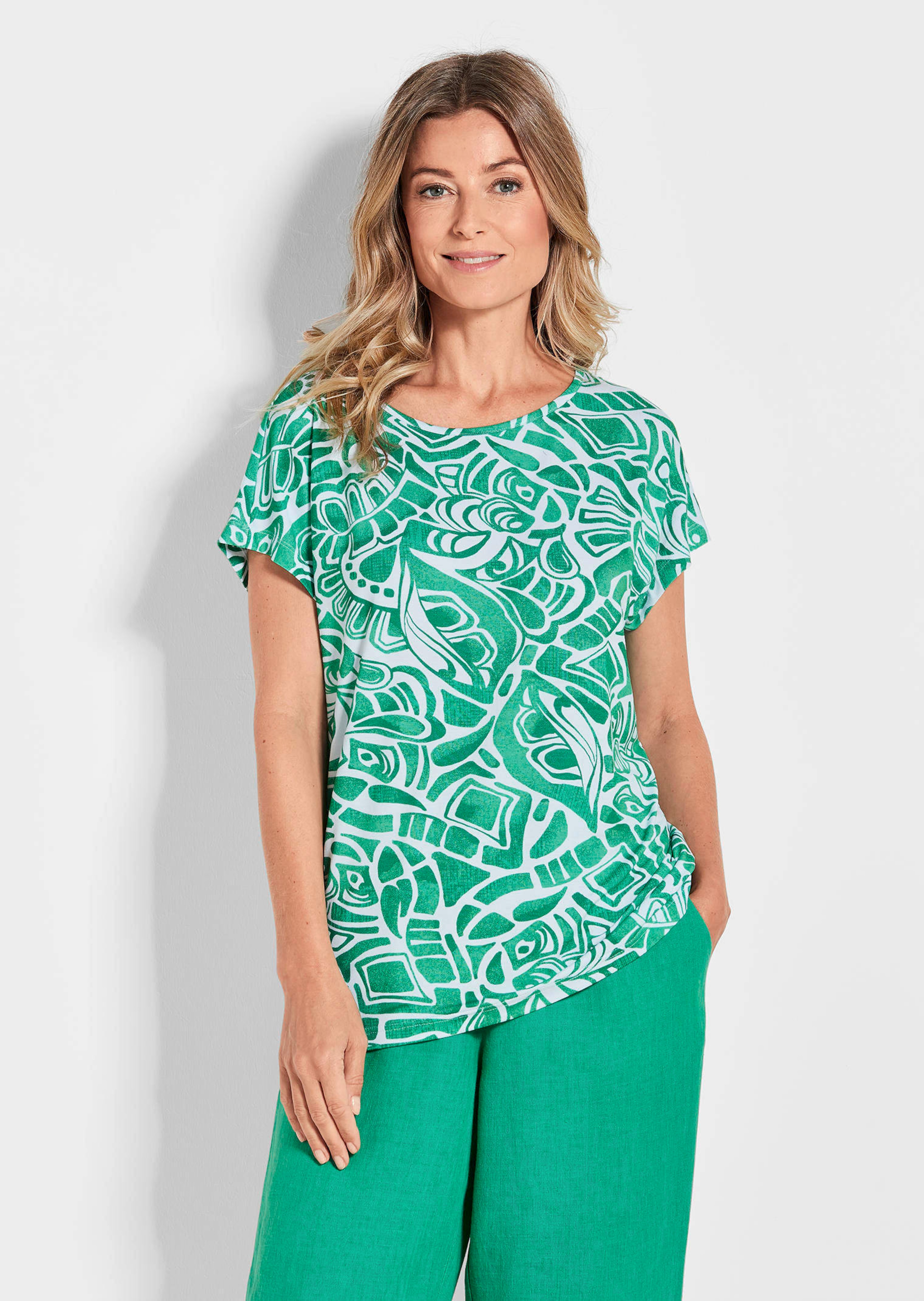 Gedessineerd shirt van katoen-jersey