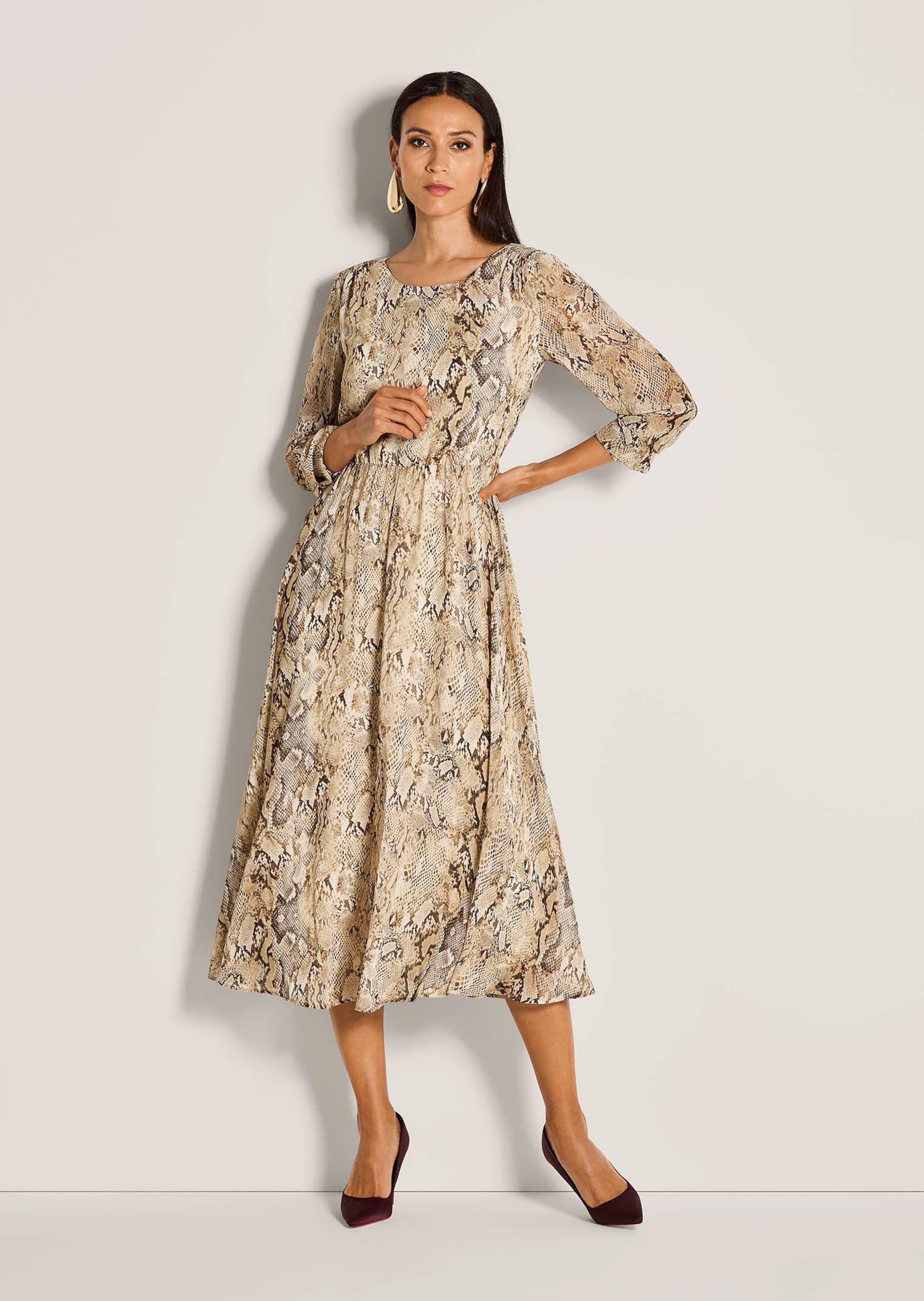 Robe midi à imprimé serpent