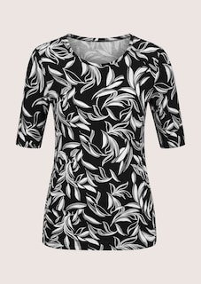 T-shirt avec un imprimé floral contrasté thumbnail 7