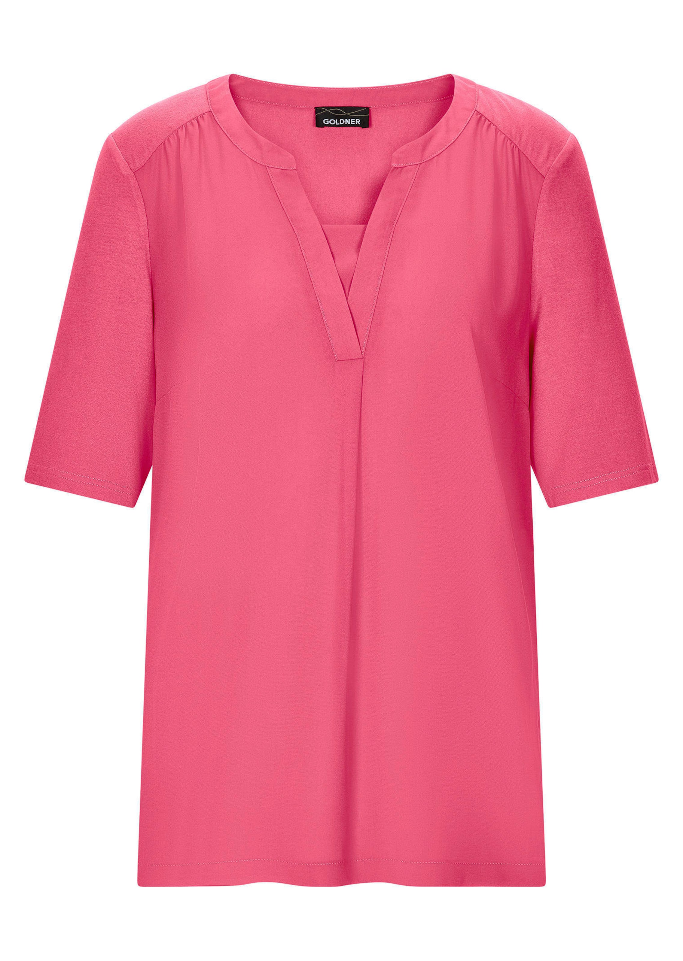 Comfortabel blouseshirt van chiffon en jersey