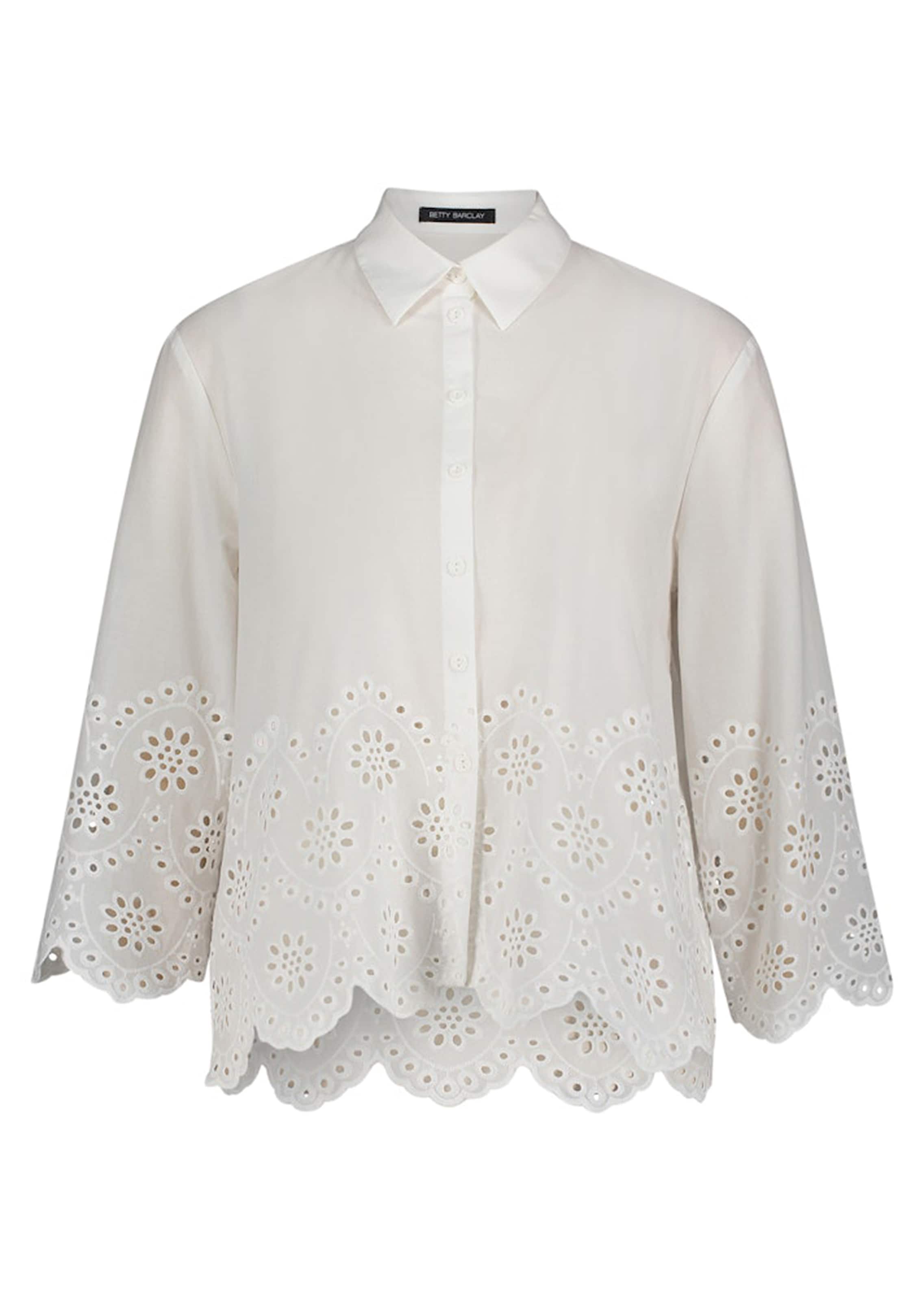 Blouse met borduursel, van puur katoen