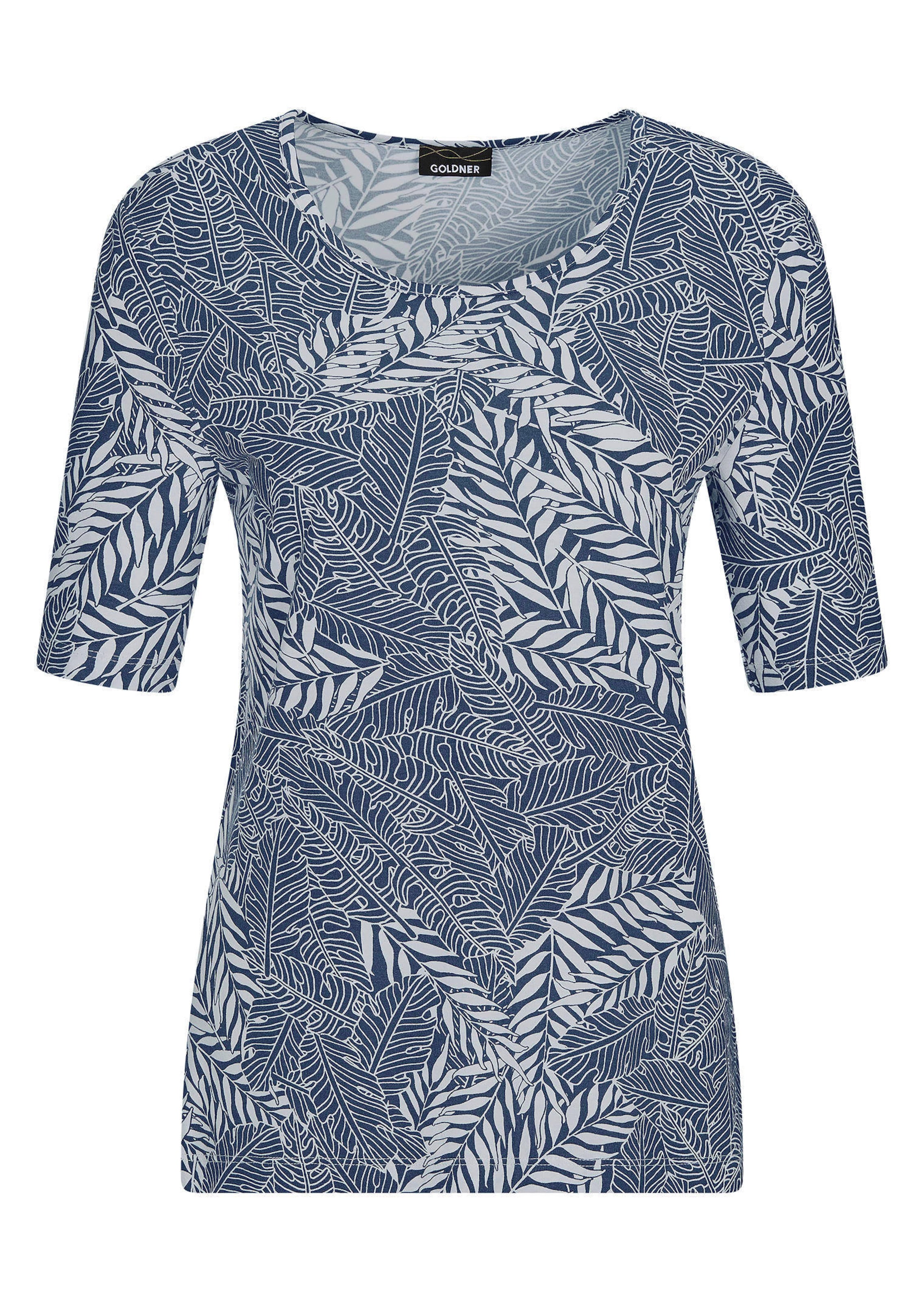 Shirt met bladerprint