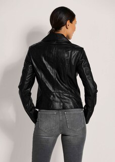 Biker-Jacke aus Lammnappa-Leder thumbnail 4