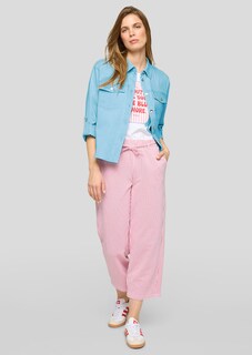 Jeansblouse met glinsterende klepzakken thumbnail 7