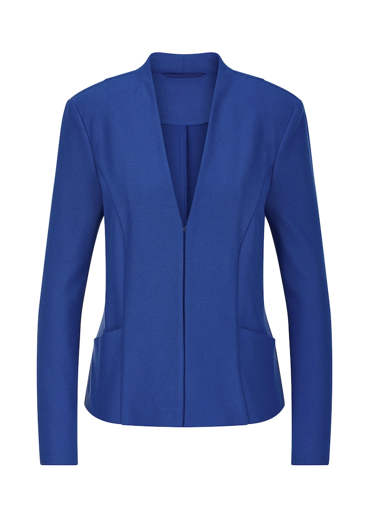 Blazer zonder revers van viscose-stretch