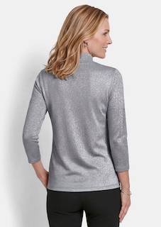 Shirt aus glänzendem Viskose-Jersey thumbnail 3