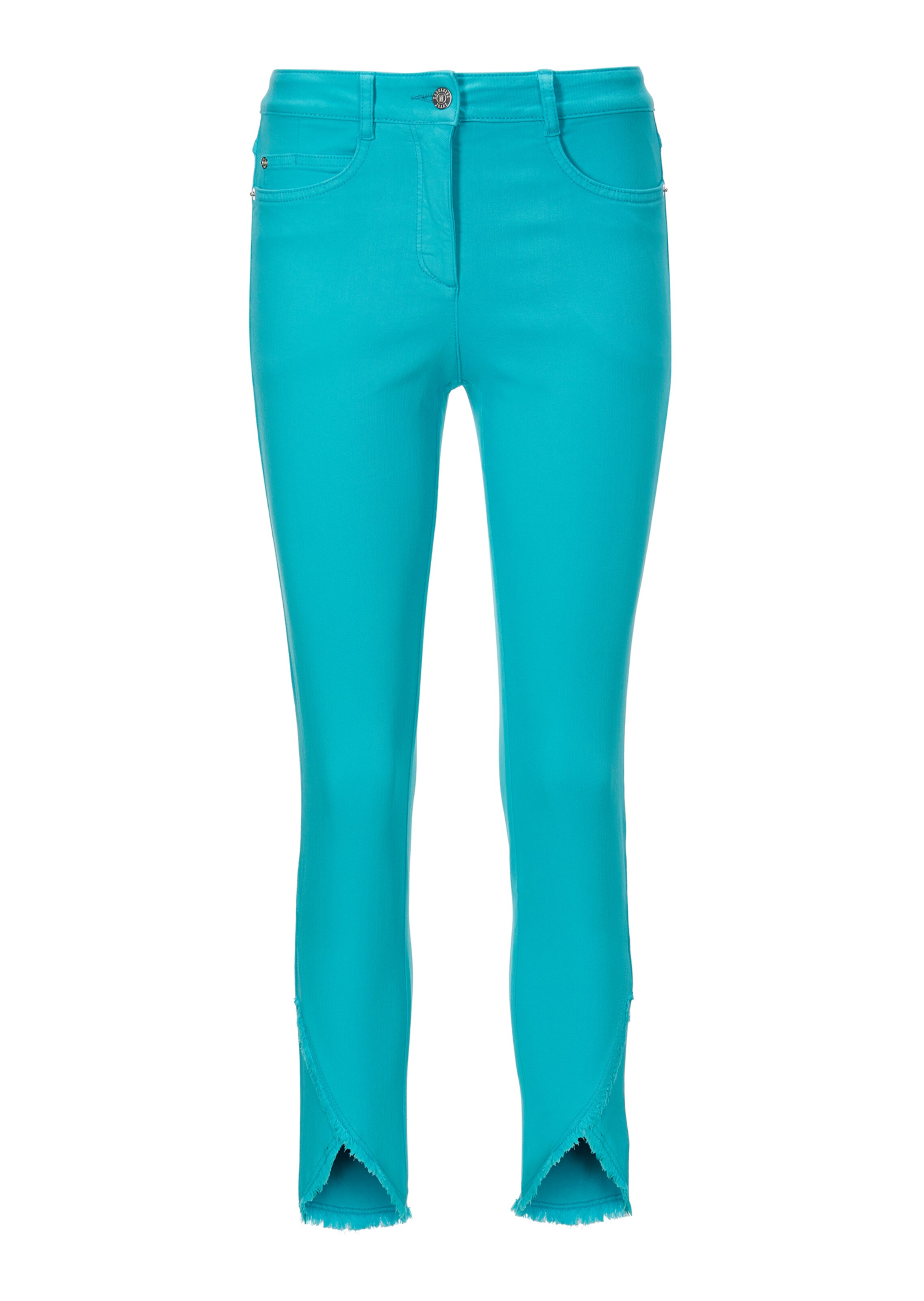 Slim-fit jeans with frayed hem thumbnail 7