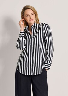 Katoenen blouse met strepen thumbnail 2