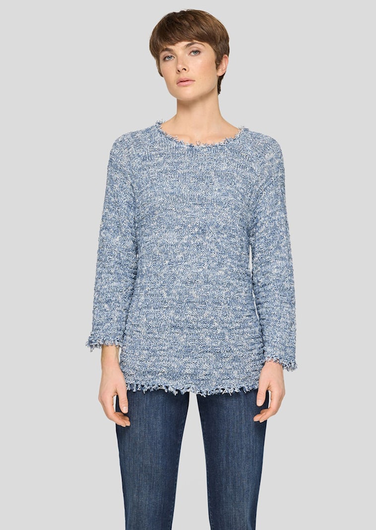 Strickpullover aus Effektgarn mit Pailletten
