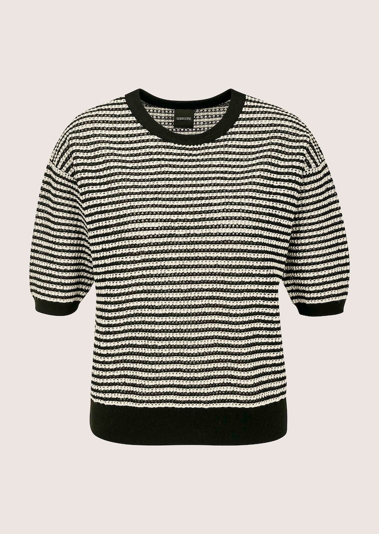 Gestreifter Pullover aus Wollmischung