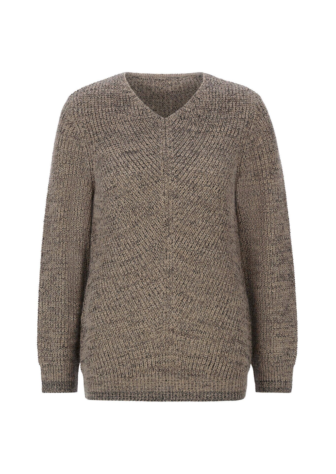 Strickpullover mit nahtlosem V-Ausschnitt