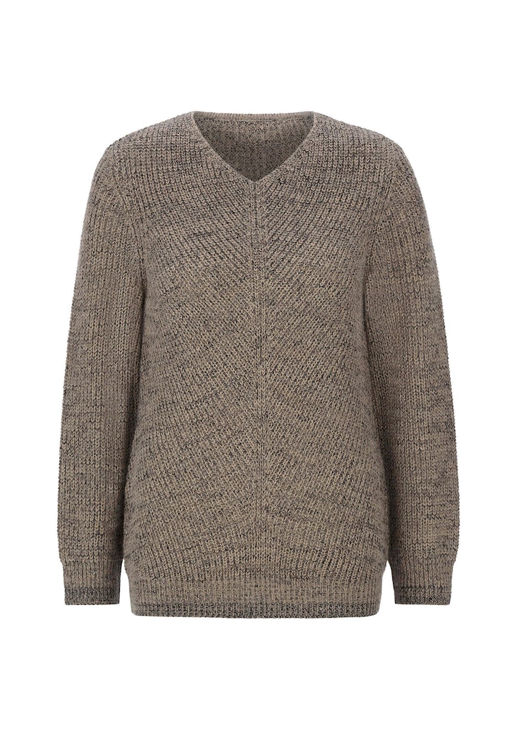 Strickpullover mit nahtlosem V-Ausschnitt