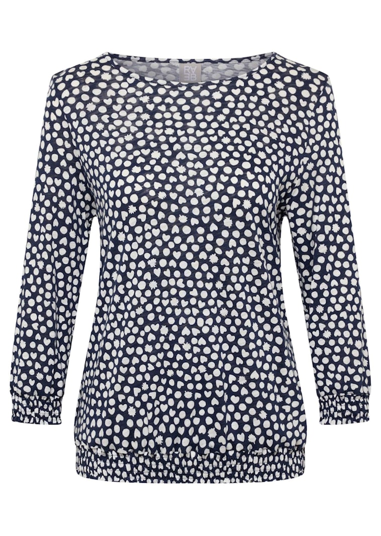 Shirt aus Flammengarn mit Smokbündchen