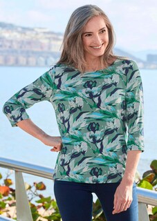 Jersey shirt met bloemenmotief thumbnail 7