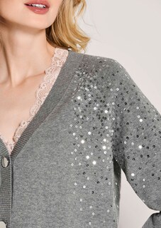 Strickjacke mit Pailletten und Kaschmir thumbnail 6