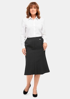 Kreukarme rok met SilverFresh-bewerking en elastische tailleband thumbnail 2