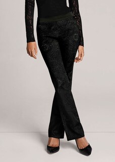 Pantalon en jersey floqué aspect dentelle thumbnail 2