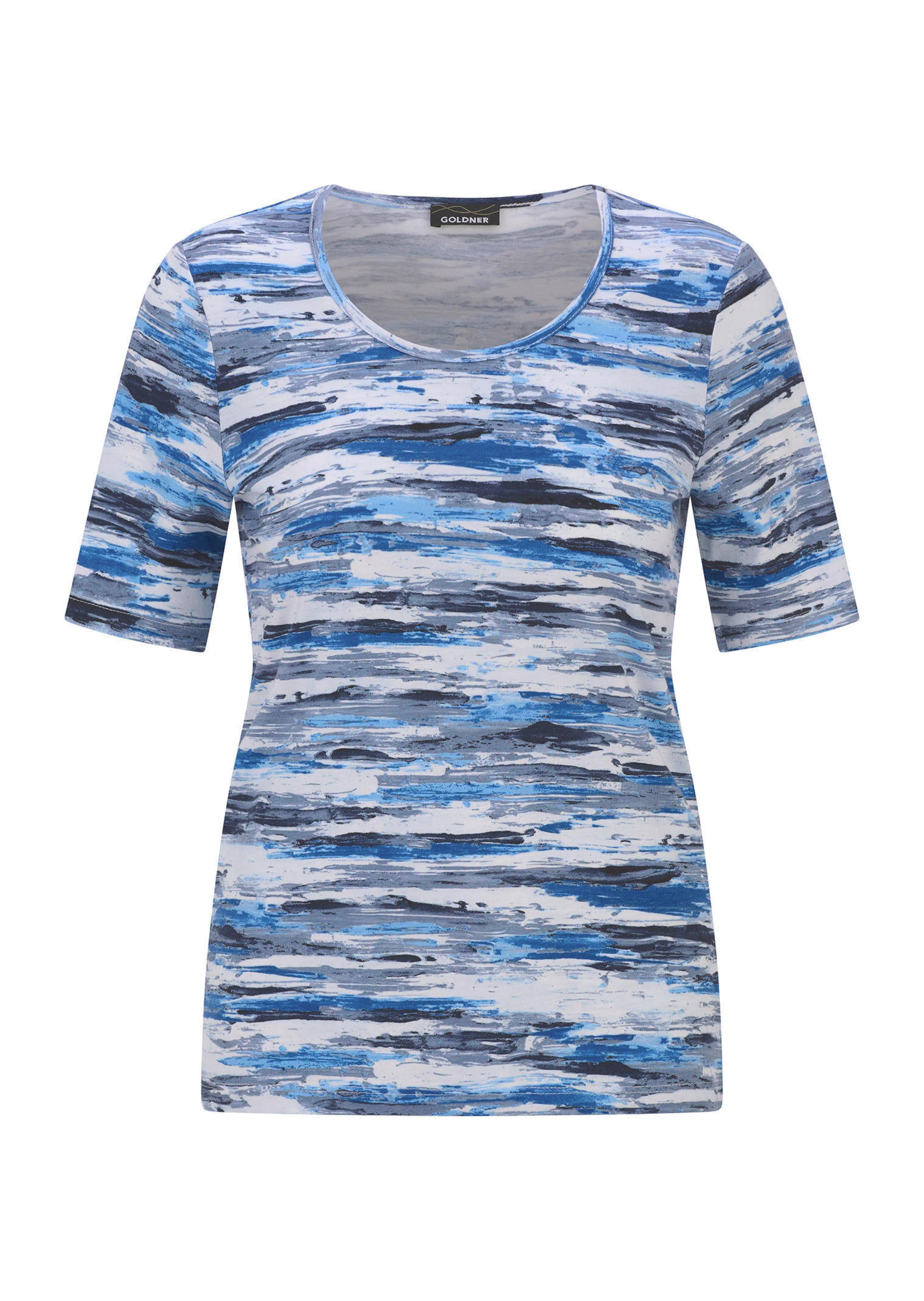 Shirt van zachte katoenen jersey met aquarelprint