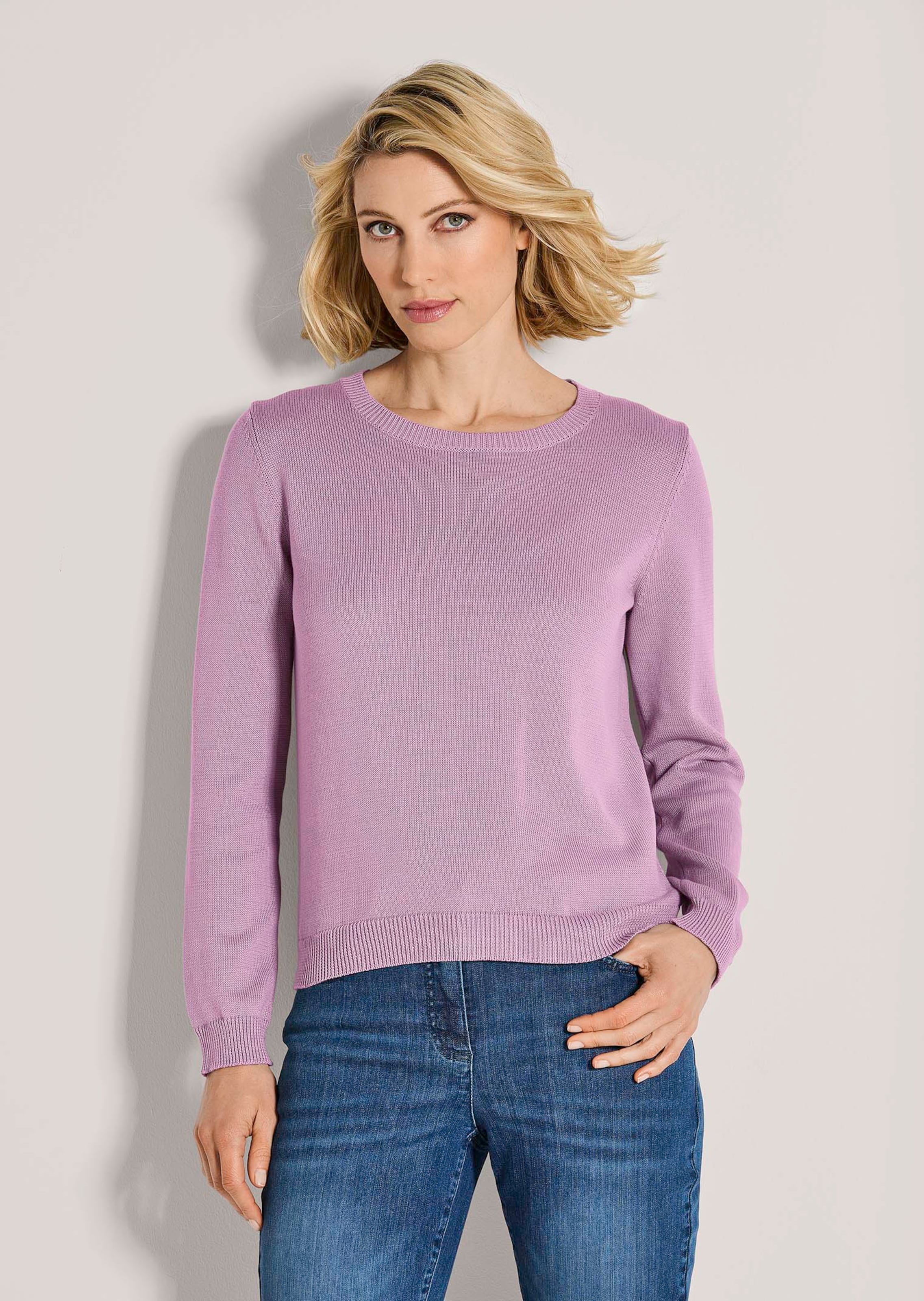 Pull en tricot fin pur coton