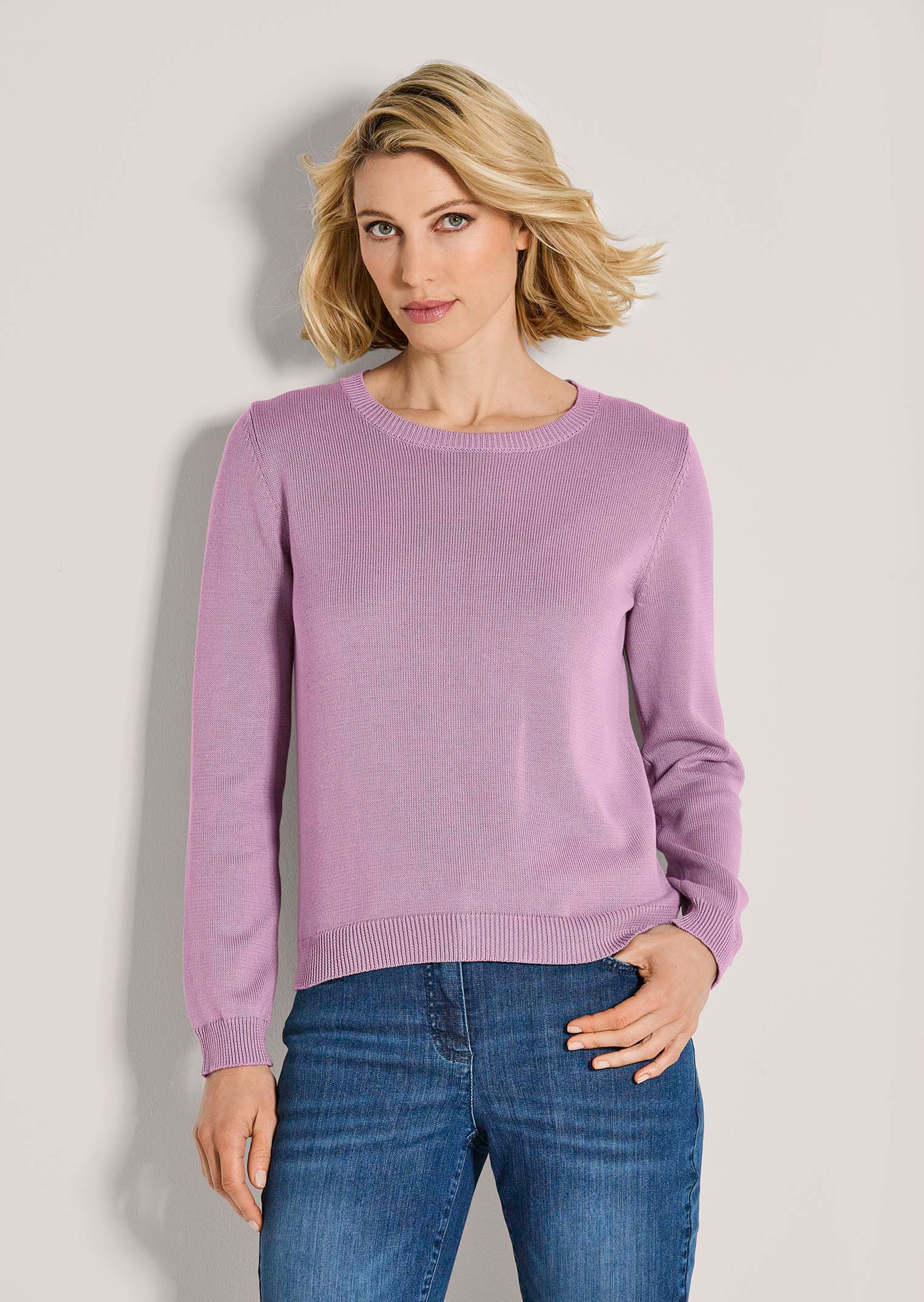 Pull en tricot fin pur coton