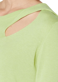Feinstrick-Pullover mit 3/4-Ärmeln und Cut-out thumbnail 6
