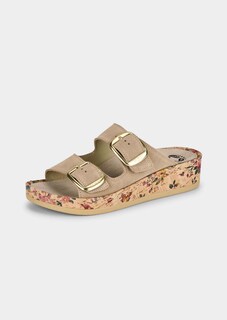 Leder-Pantolette mit leichtem Keilabsatz thumbnail 1