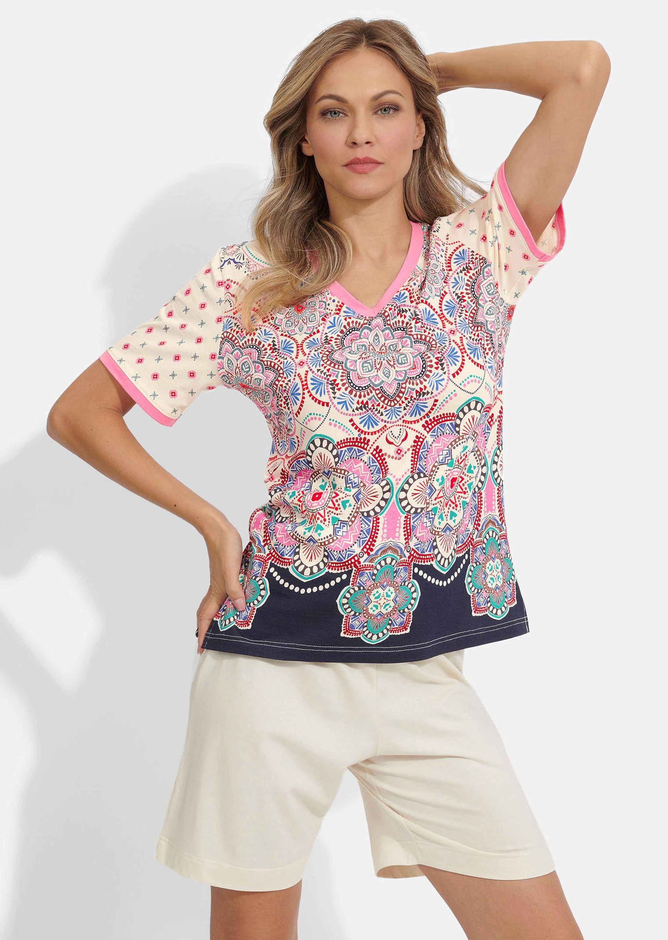 Shorty-Set mit sommerlichem Druck