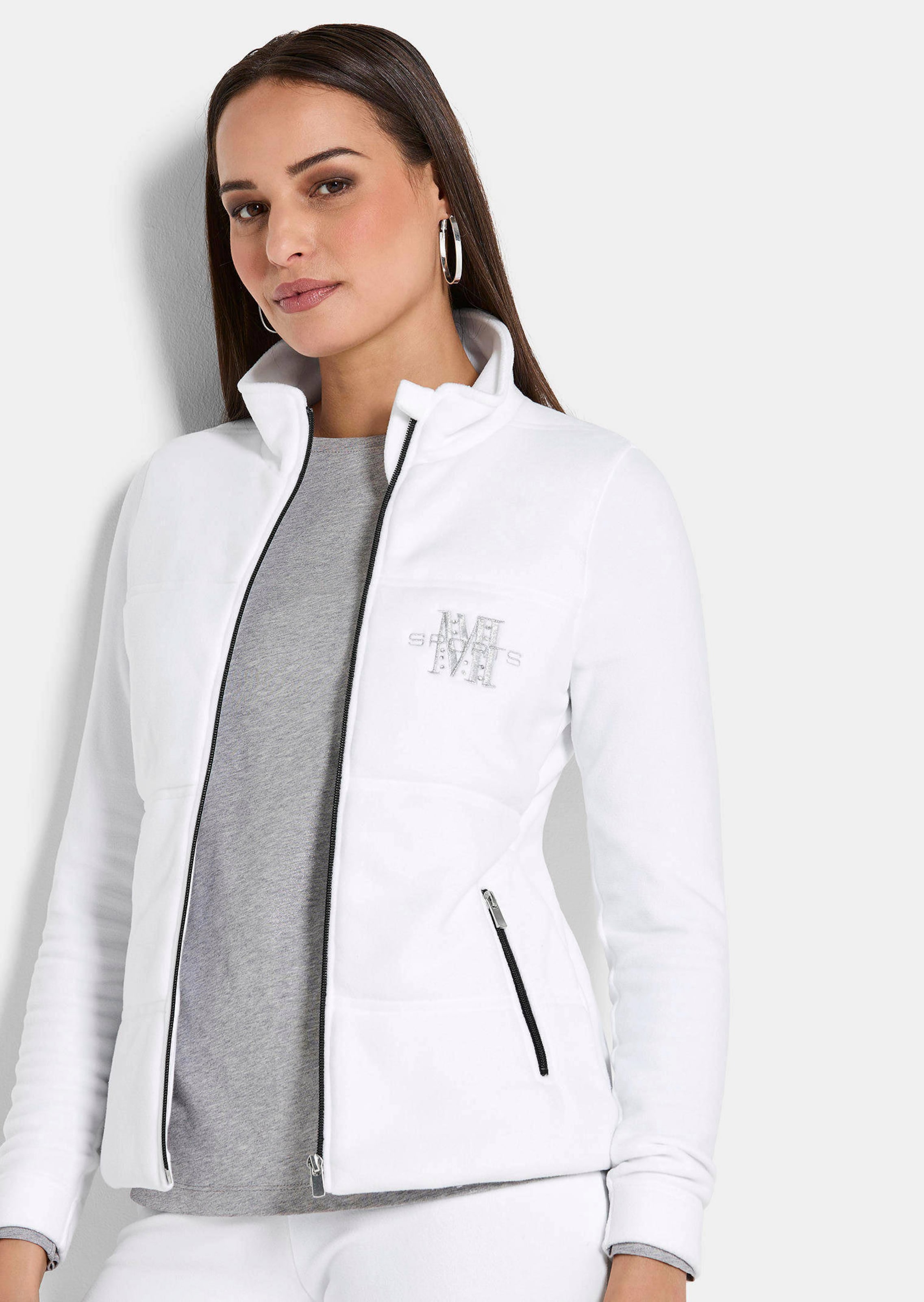 Veste en polaire avec coutures matelassées
