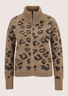 Jacquard-Strickblouson mit Leopardenmuster thumbnail 7