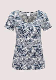 Viskoseshirt mit grafischem Blattprint thumbnail 7
