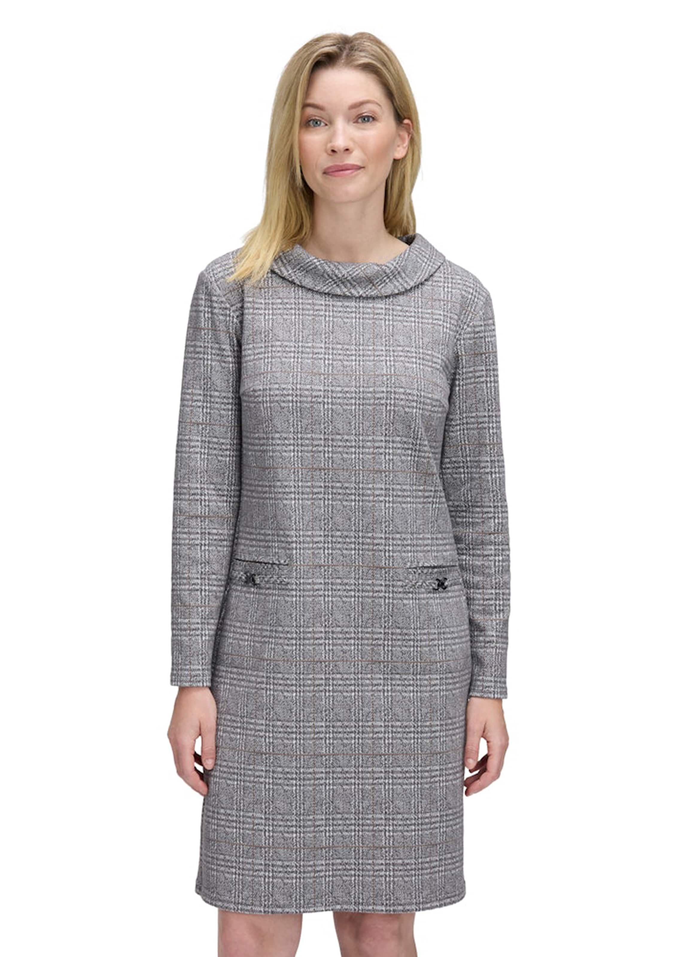 Jersey jurk van ruitjacquard