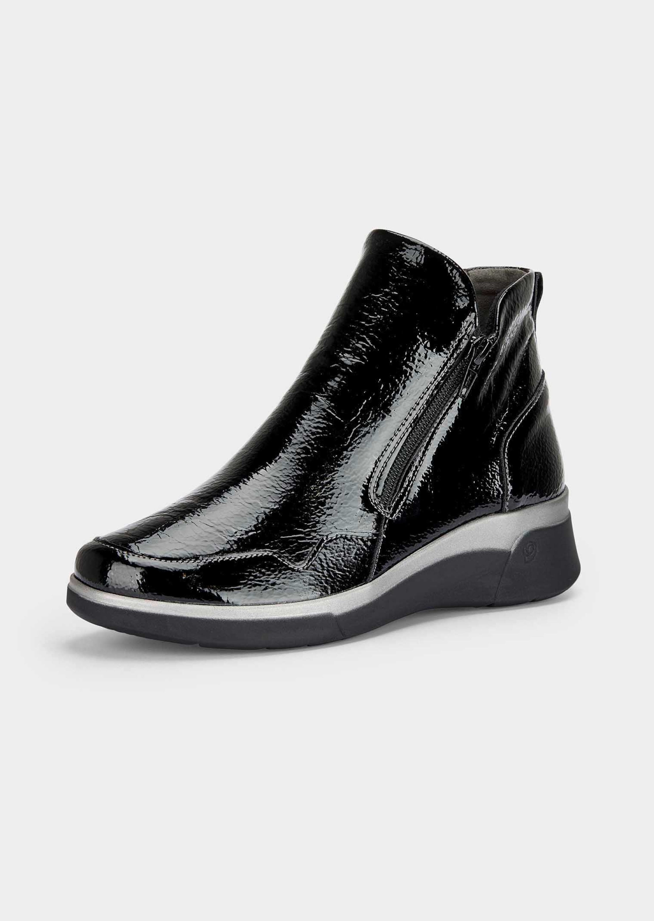 Bottines en cuir verni