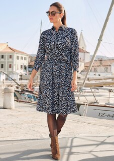 Hemdblusenkleid mit Animal-Print thumbnail 1