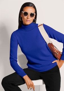 Cashmere roll neck jumper thumbnail 5