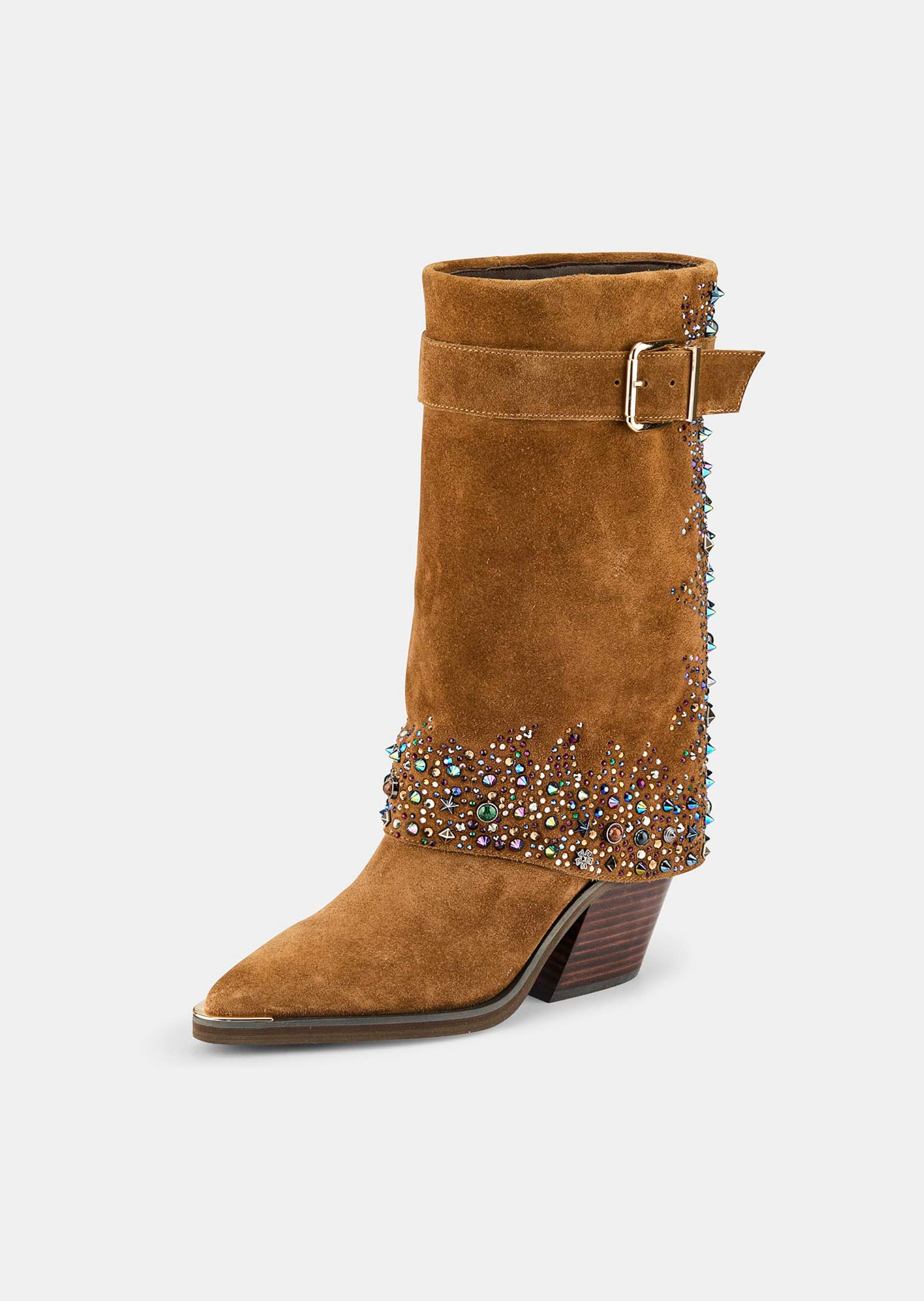 Leder-Stiefel im Cowboy-Look
