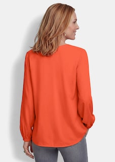 Satinbluse mit verdeckter Knopfleiste thumbnail 3