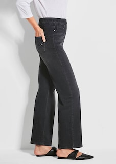 Jeansschlupfhose VERA mit weitem Bein thumbnail 4