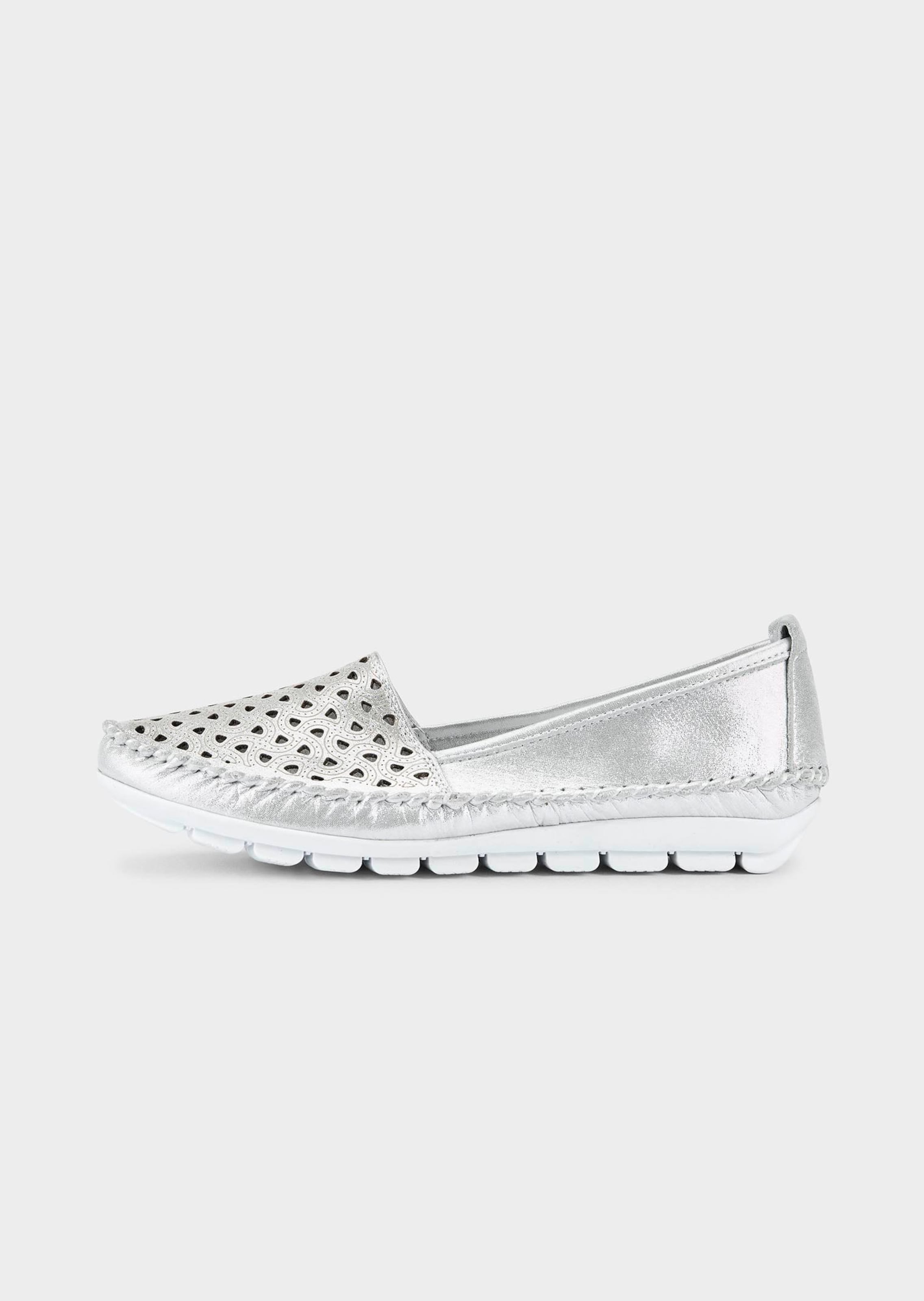 Leder-Slipper mit Wechselfussbett