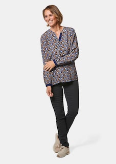 Moderne Druckbluse in legerer Form thumbnail 2