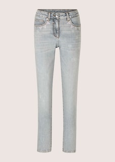 Slim-Jeans mit Strassdetails und modischer Waschung thumbnail 7