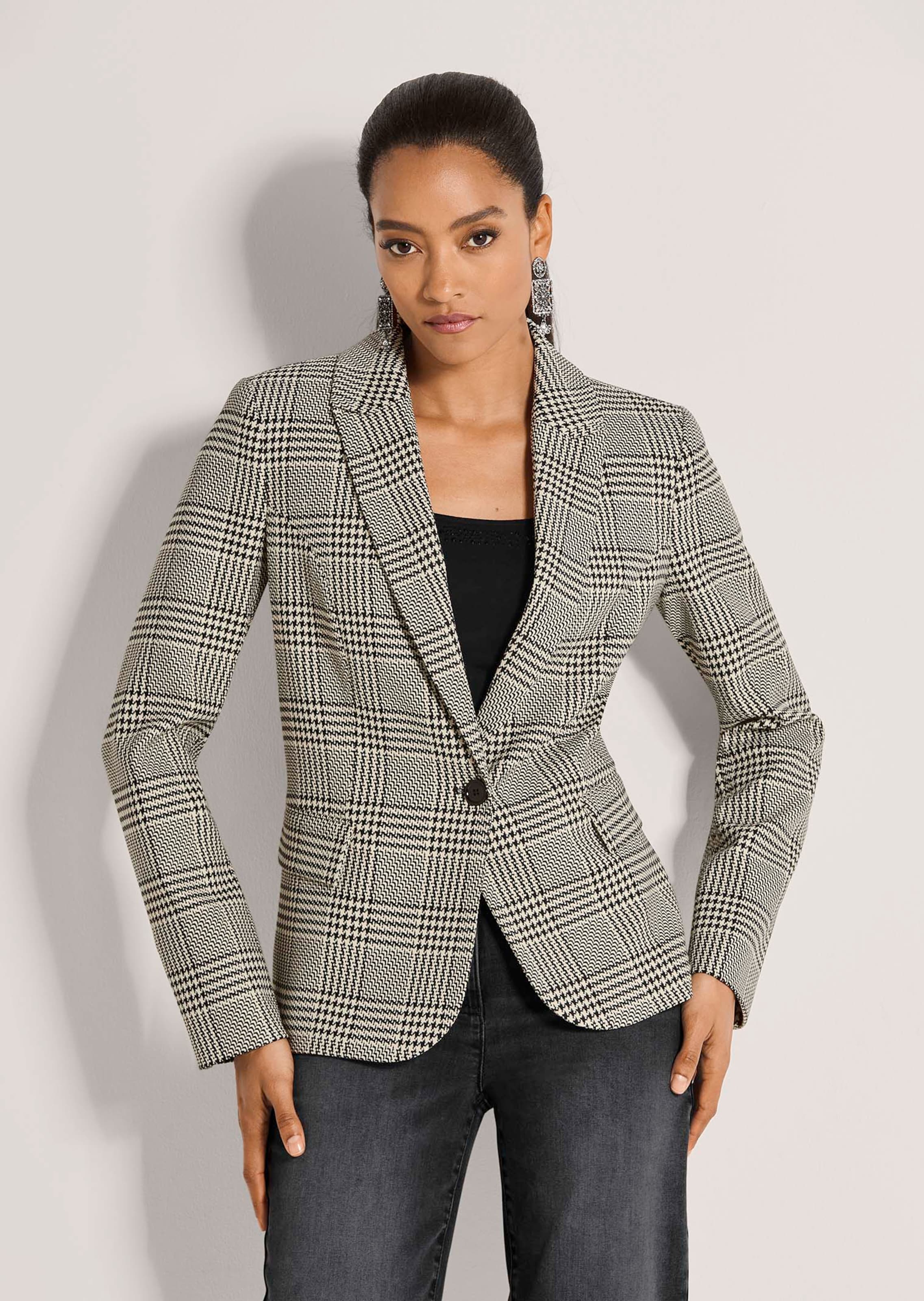 Blazer à carreaux expressif