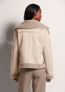 Biker-Jacke in Lammfell-Optik thumbnail 4