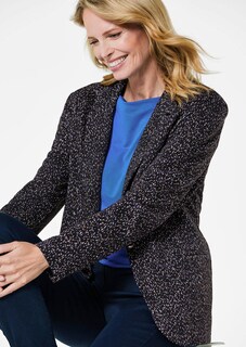 Blazer mit Multicolor Allover-Druck thumbnail 4